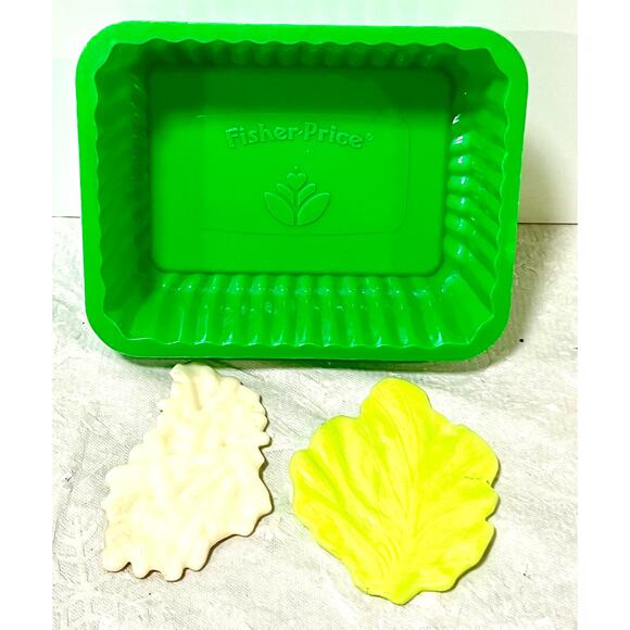 Vintage 1988 Fisher Price McDonalds Salad Container Lettuce Cheese - Picture 1 of 4